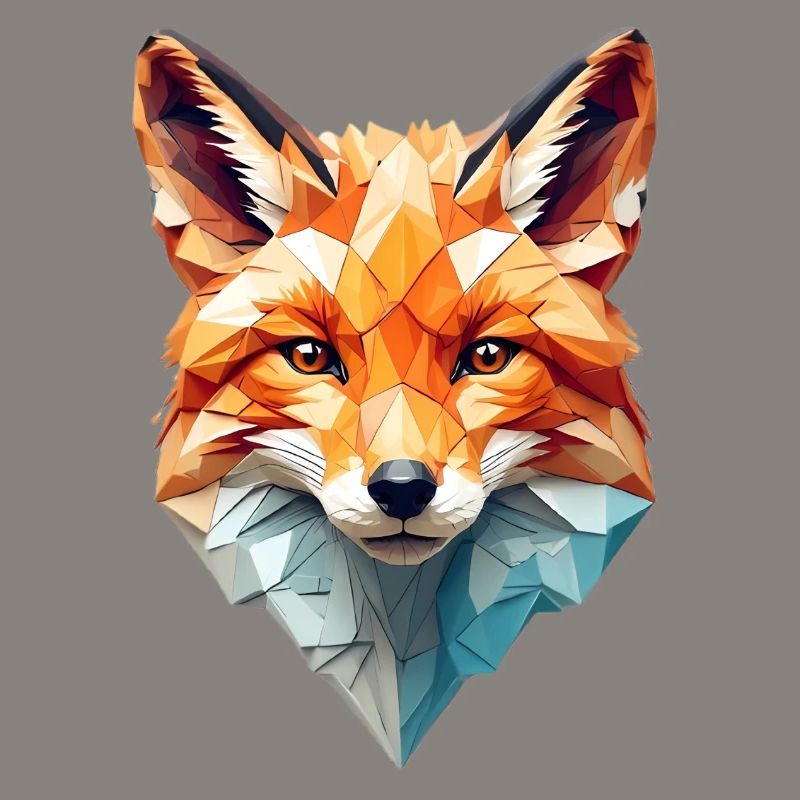 Geometric fox head