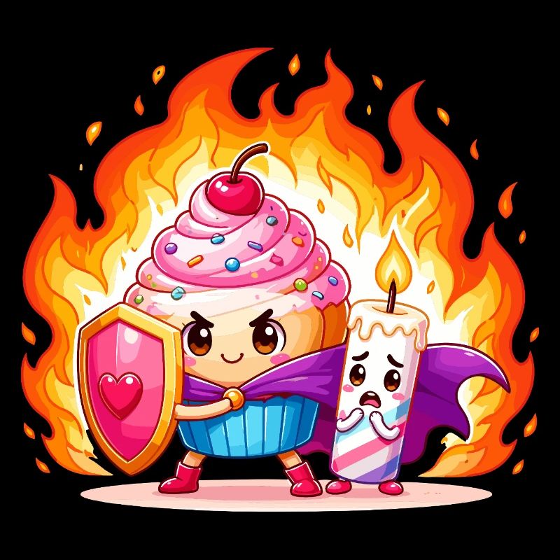 Duo Héros Fire Cake