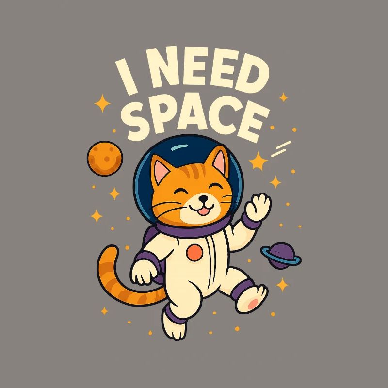 Mignon chat astronaute de l’espace