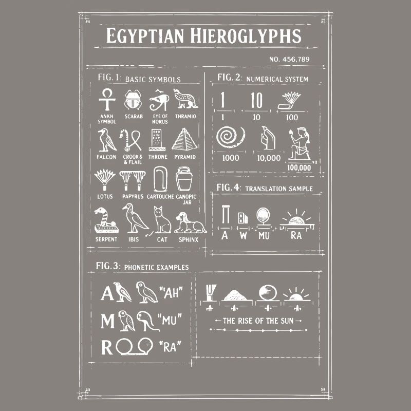 Conception des hiéroglyphes de l’Égypte ancienne