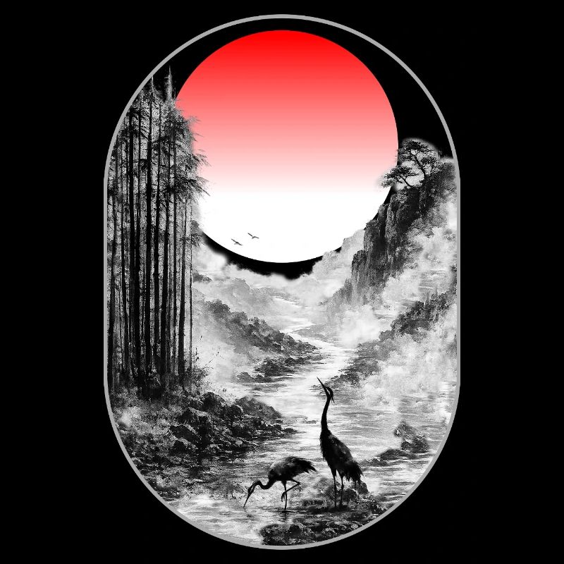 Vallée Silencieuse | Peinture profonde orientale de la nature