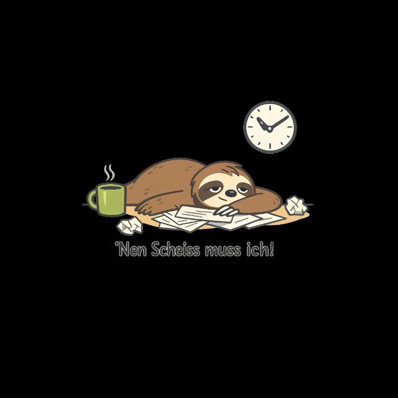 Faultier N Scheiß muss ich Homeoffice