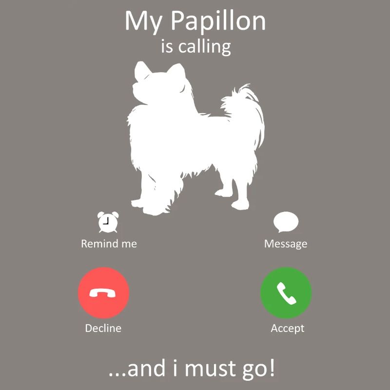 Papillon Dog Calling Smartphone Interface
