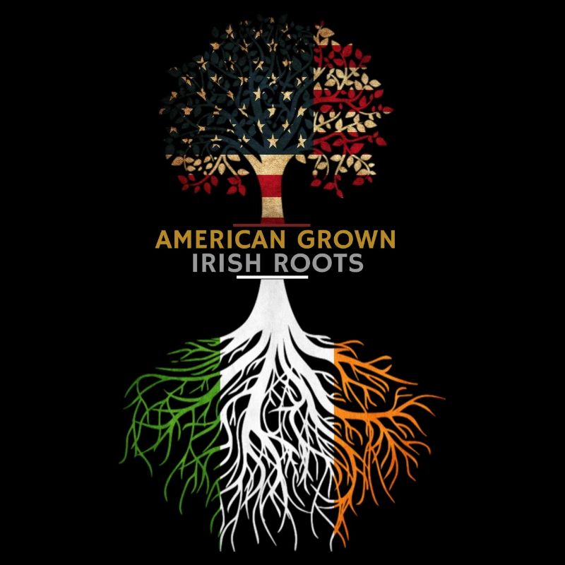 American Grown Irish Roots Drapeau de l’Irlande