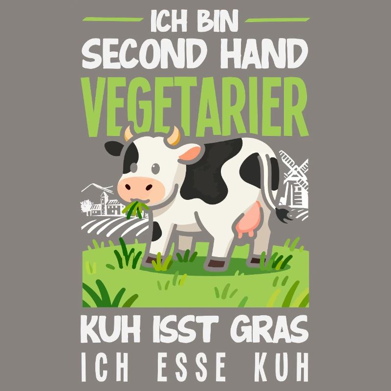 Second Hand Vegetarier Kuh Isst Gras Fleisch