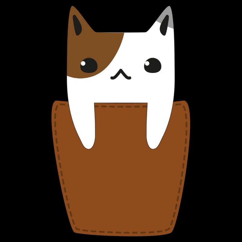 Poche poitrine avec chat