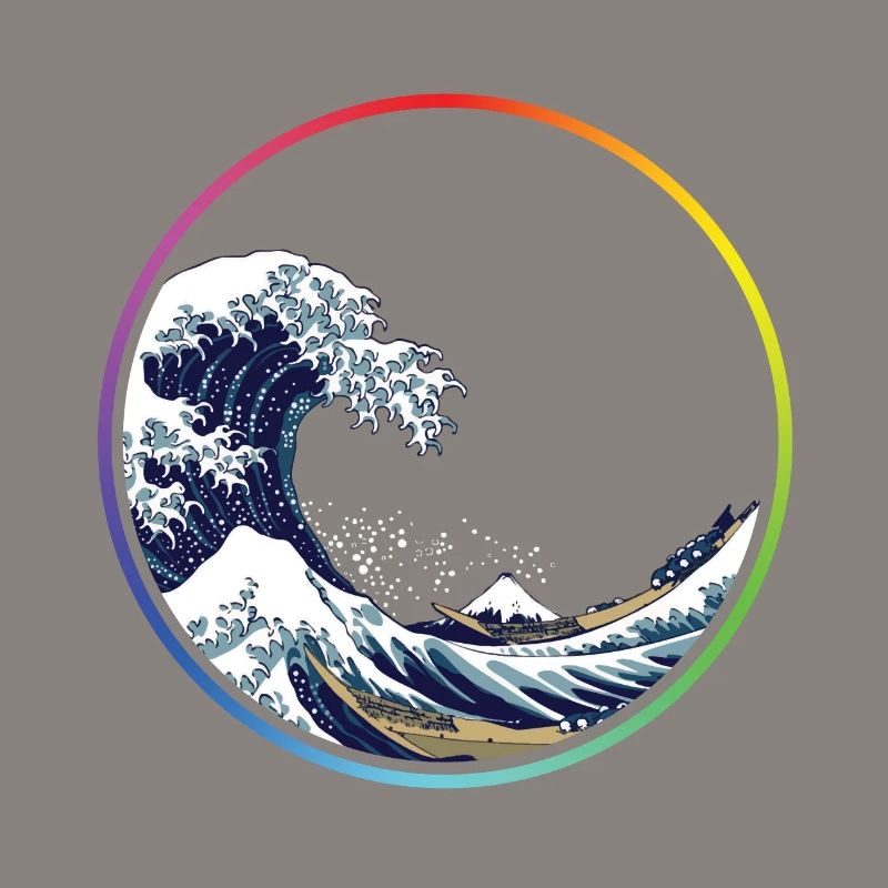 Rainbow Wave Circle