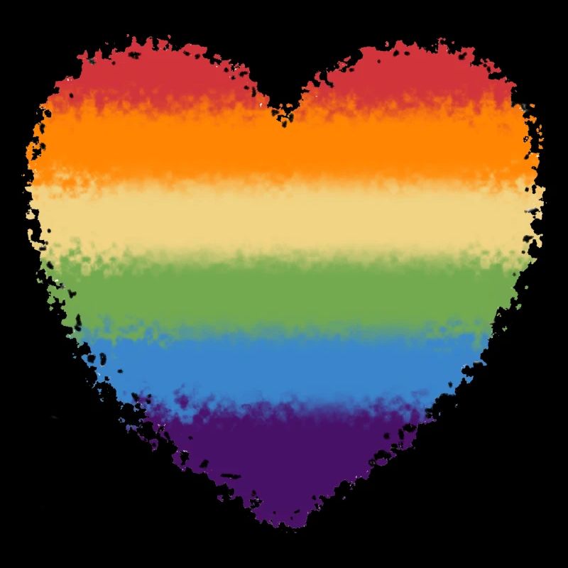 Swirled rainbow heart logo