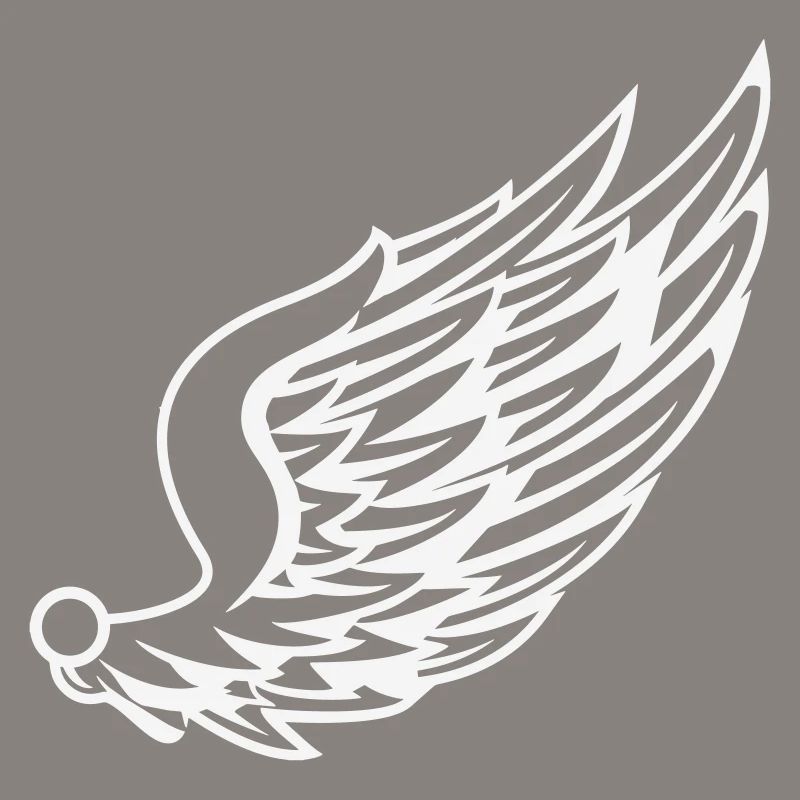 Wings with dynamic feather drawing