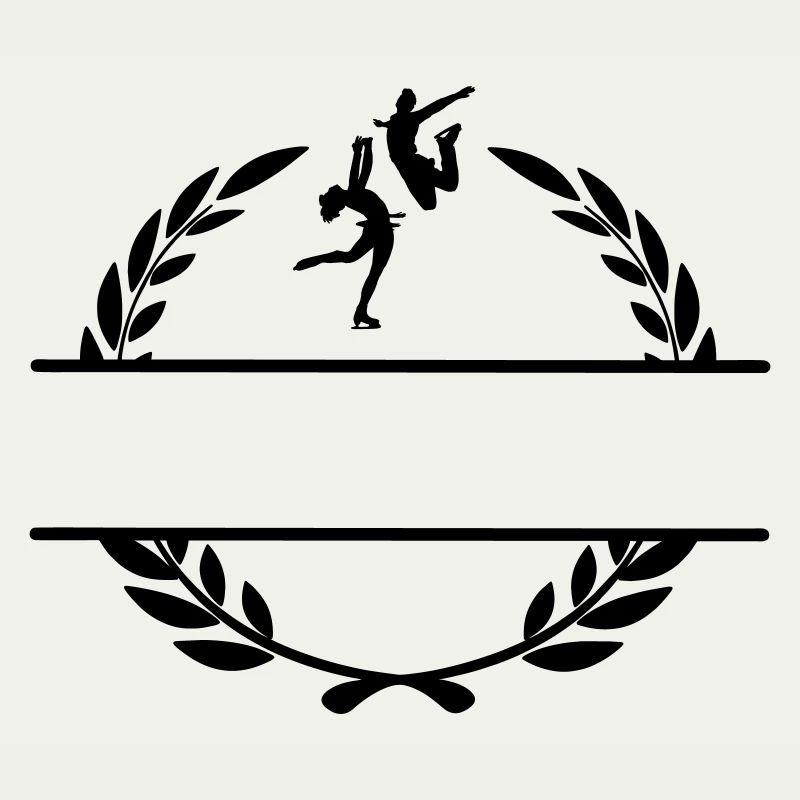 Eistanz oder Eiskunstlauf im Lorbeerkranz