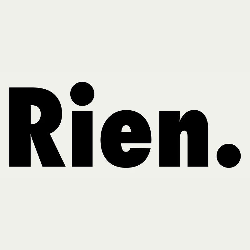 Nichts. Oder fast nichts satirischer Slogan Anti-Slogan