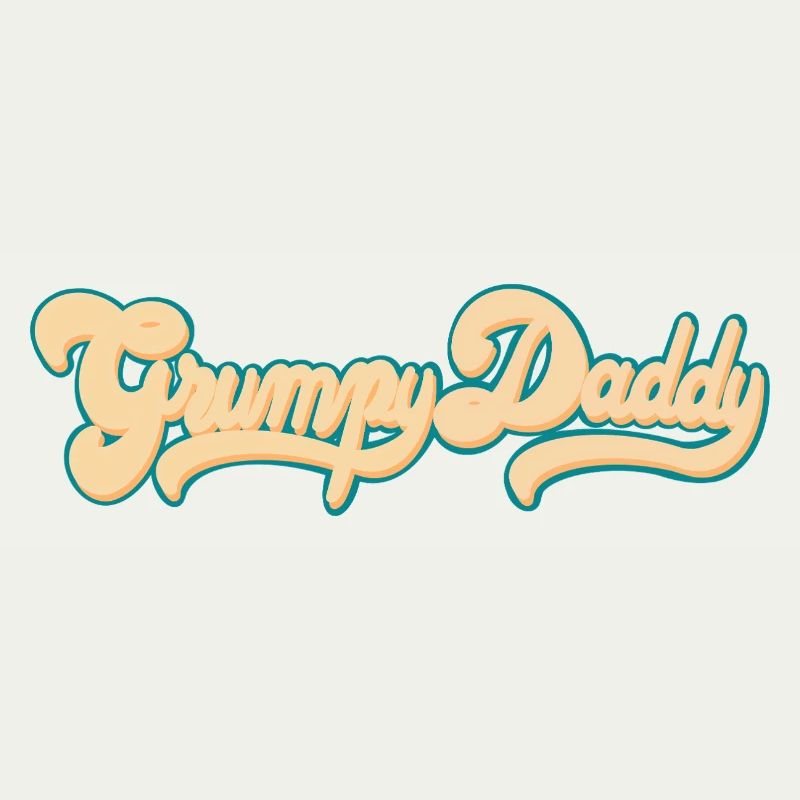 Script rétro de Grumpy Daddy - Couleur « Groovy Baby »