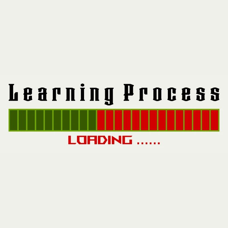 Learning Process Loading white shirt