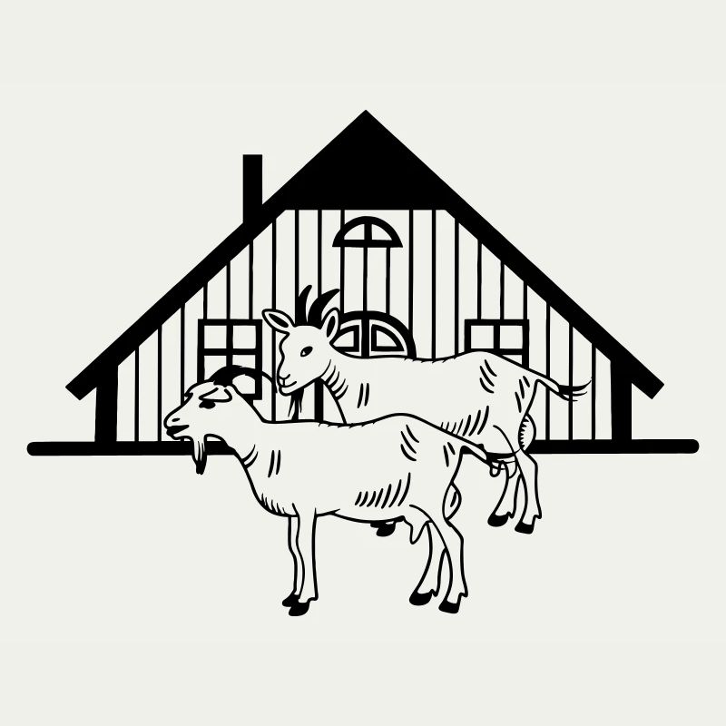 Ziegenfarm oder Stall