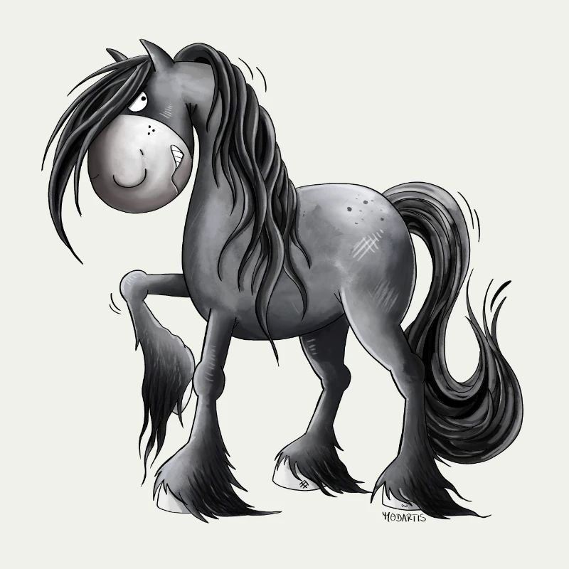 Cheval Grumpy I Bande Dessinée Pour Cavalier