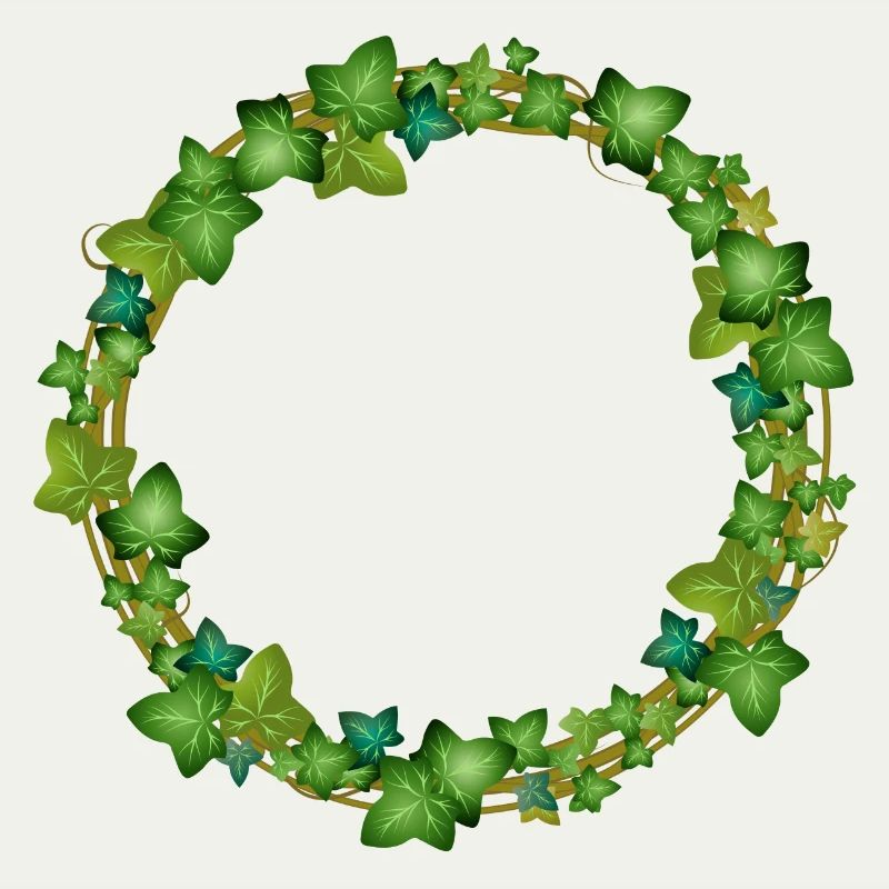dekorativer Efeu Kranz oder Efeu Rahmen