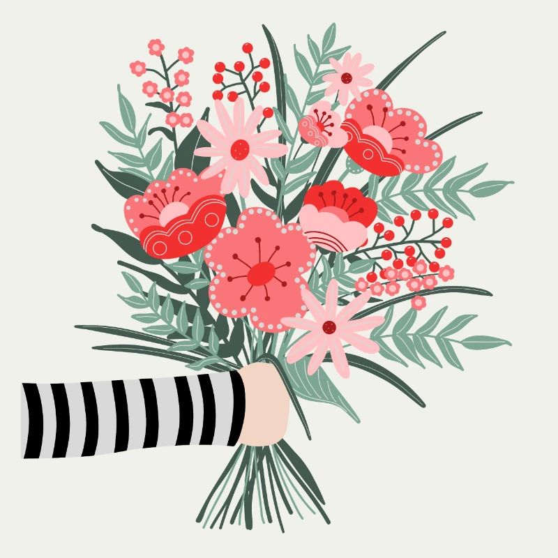 Dites simplement merci - une chère salutation aux fleurs