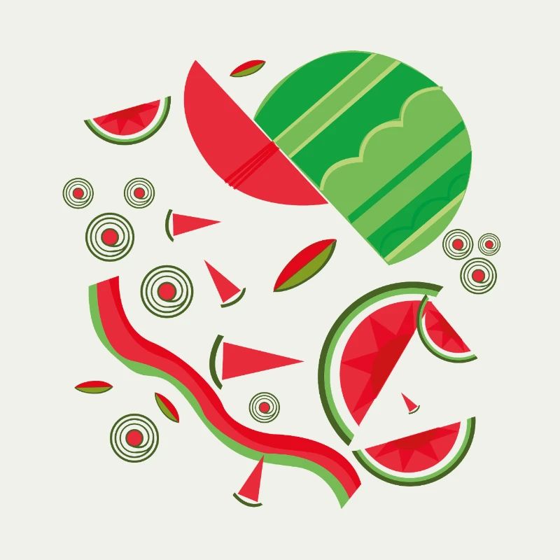 Design abstrait de pastèque