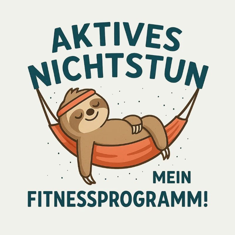 Relaxed sloth in hammock design