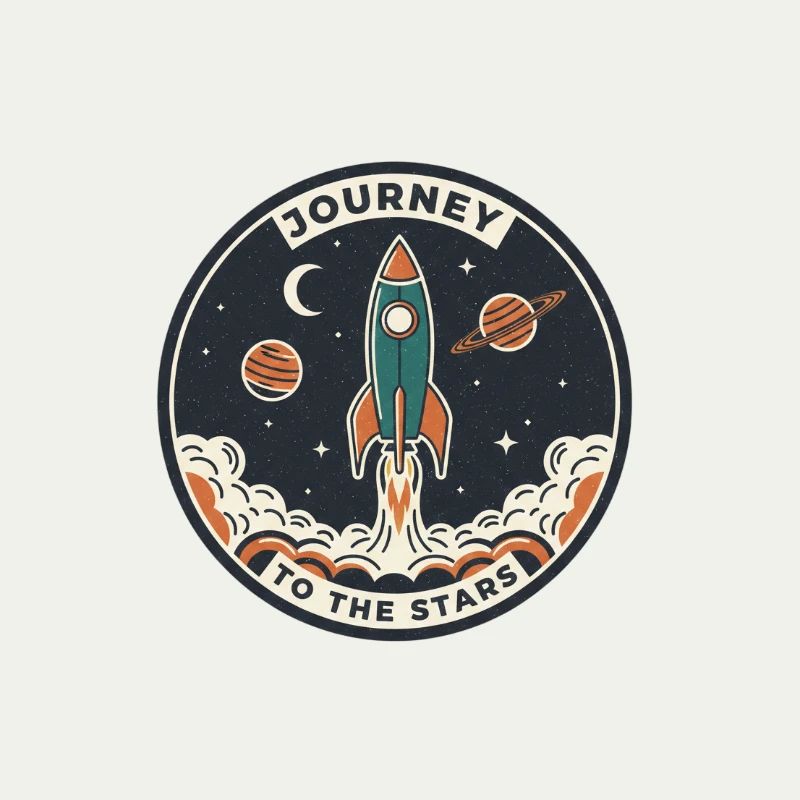 Rocket Journey to the Starry Sky Patch
