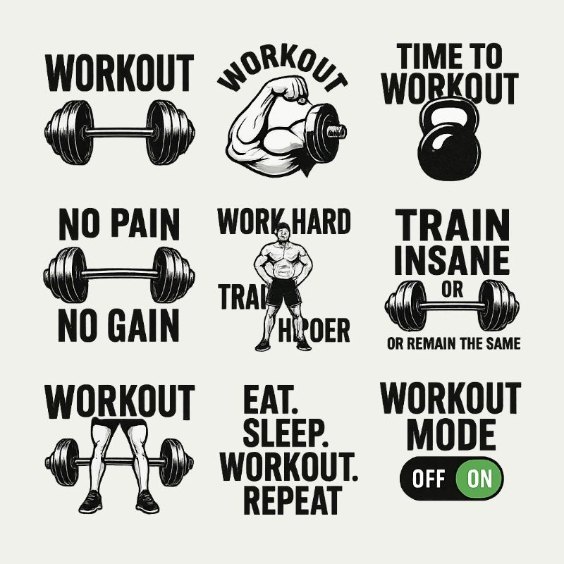 Power Gym Black Patterns Workout