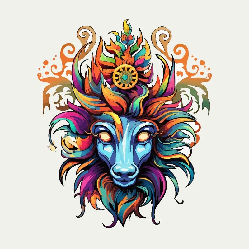 Colored Lion Head Volcanic Magic