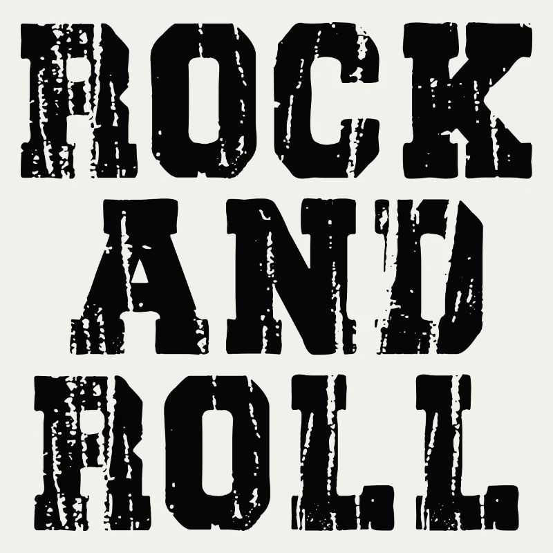 Rock and Roll Distressed bold Typography Design