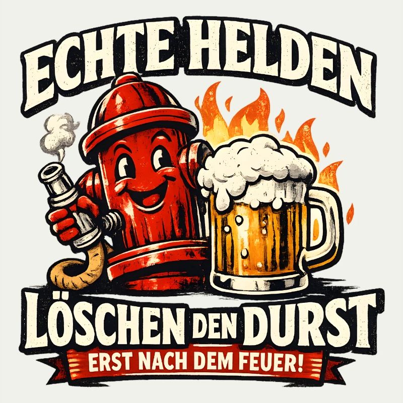Echte Helden löschen den Durst