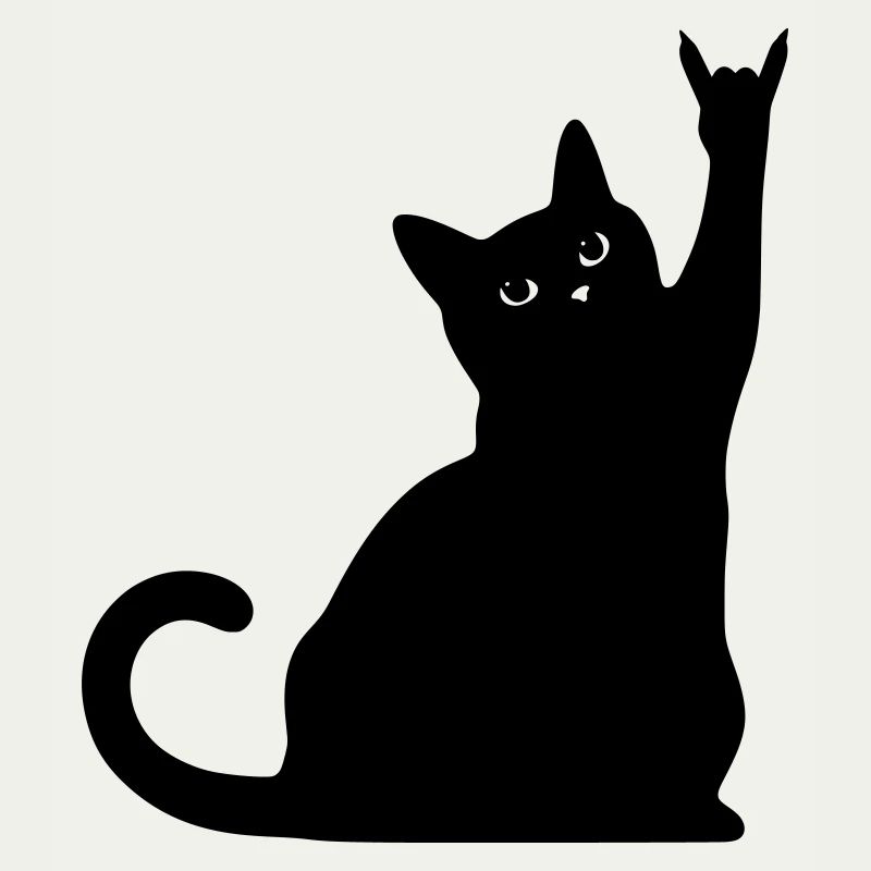 Chat Noir – Silhouette de cornes de diable