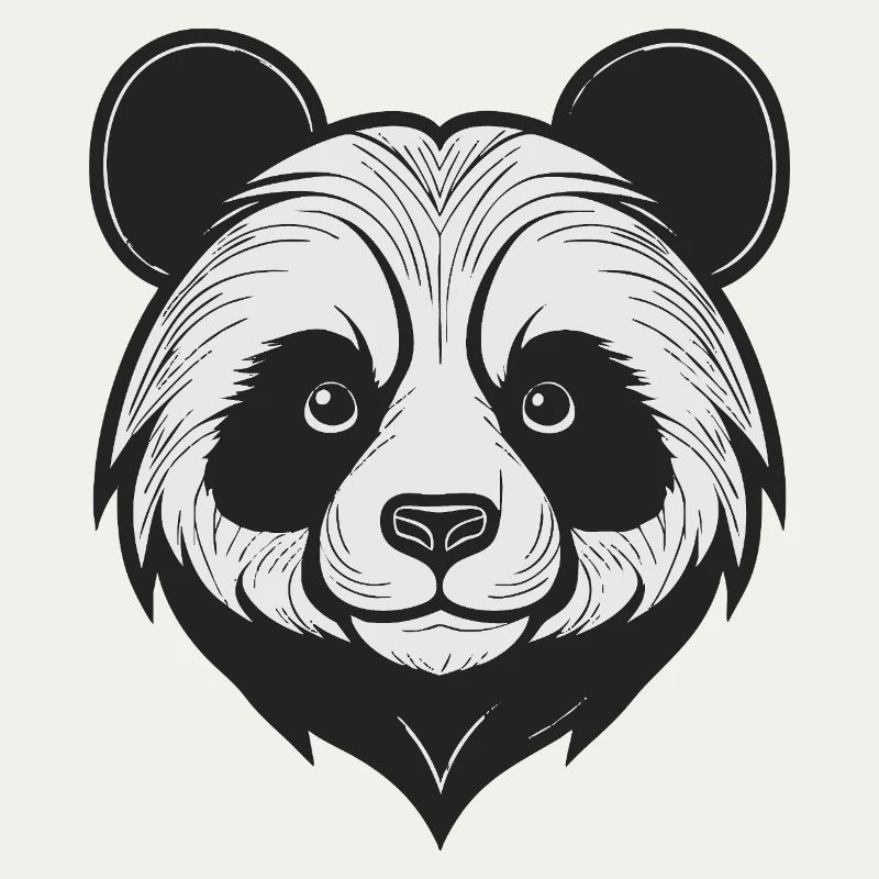 Conception de masque de panda charmant