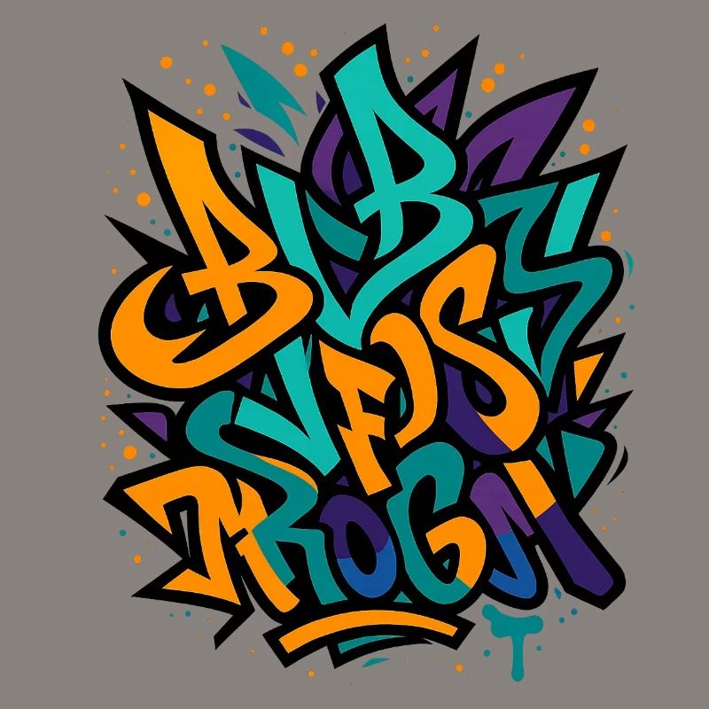 Explosion de couleurs de graffitis de rue