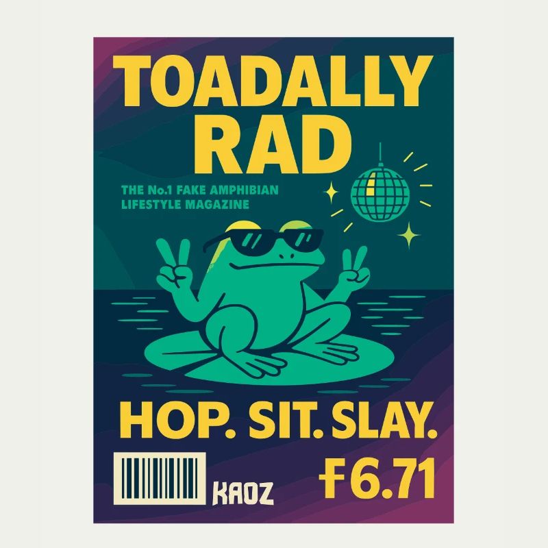 Toadally Rad Disco Frog Magazine