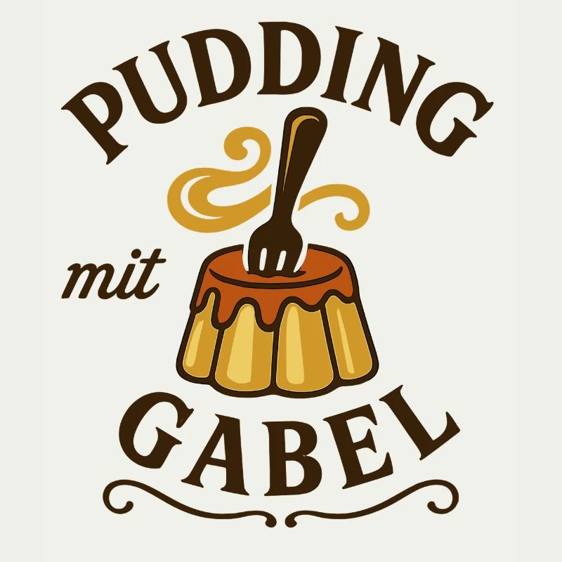 Pudding with fork
