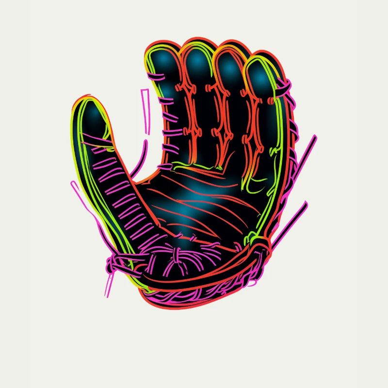 Baseball Handschuh Synthwave