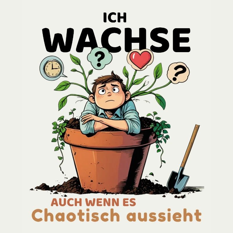 Plante réfléchie avec des bulles de pensée