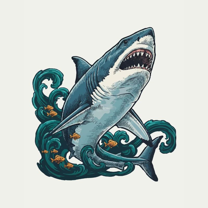 Vintage Predator Ocean White Shark