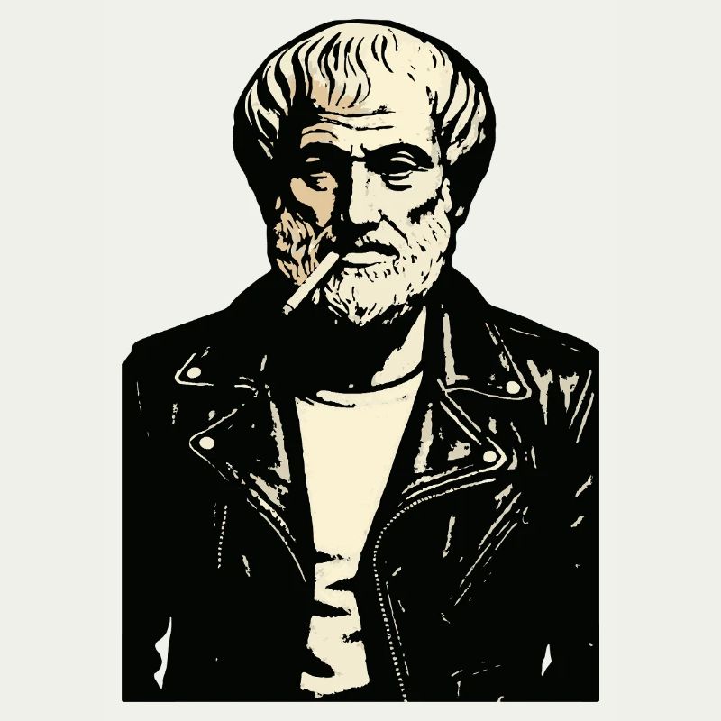 Aristotle Ancient Philosopher Noir Rebel Portrait