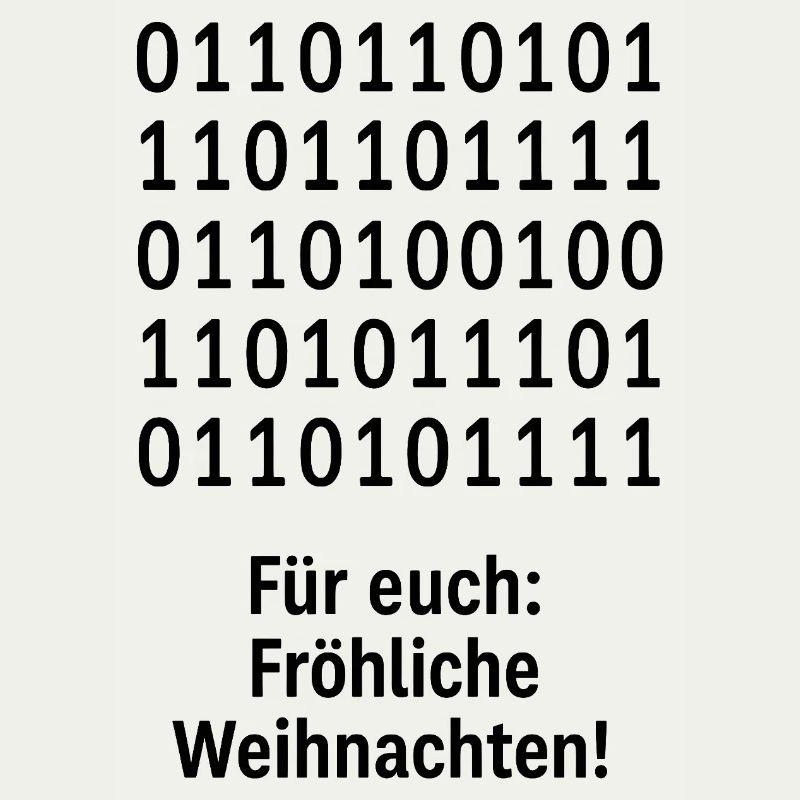 Weihnachtscode Binärmuster