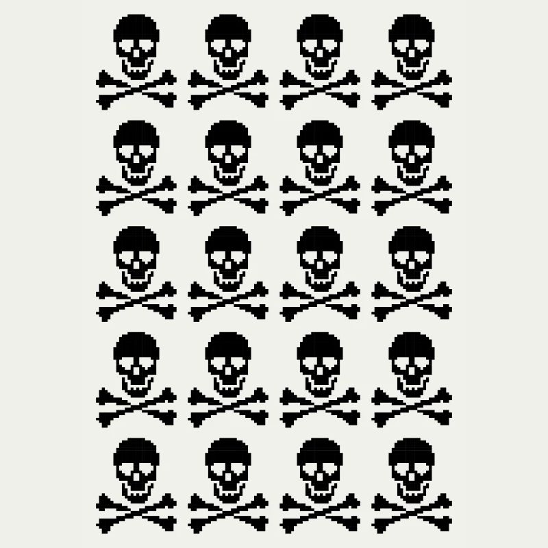 pixelated skulls pattern