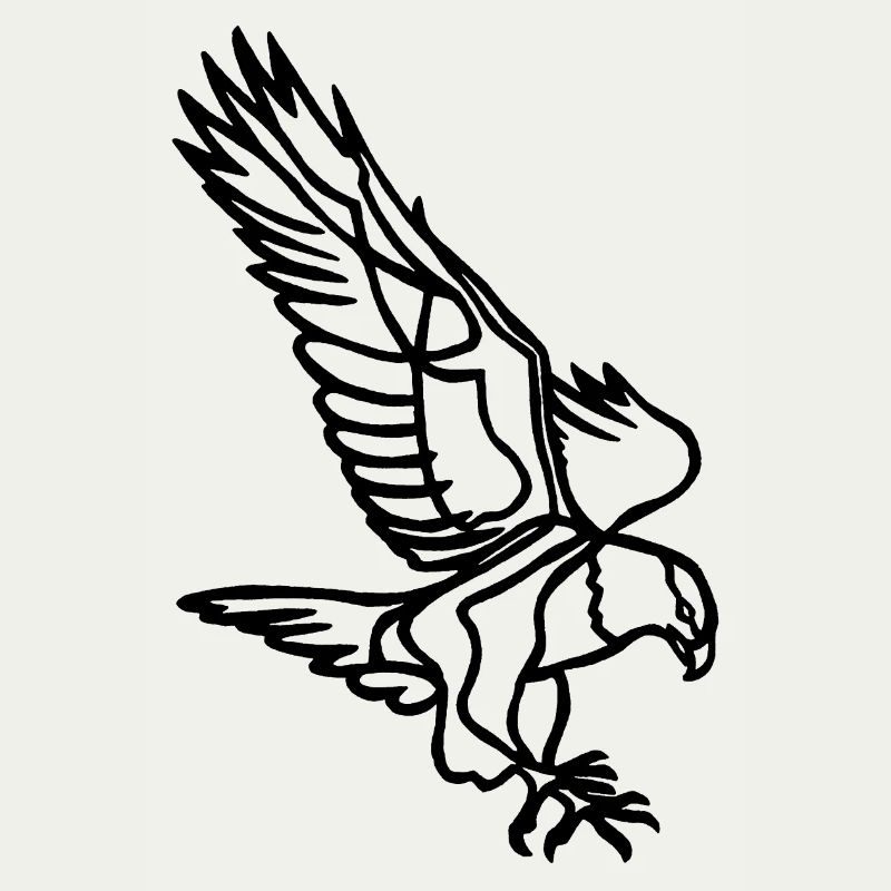 Black Eagle in Flight