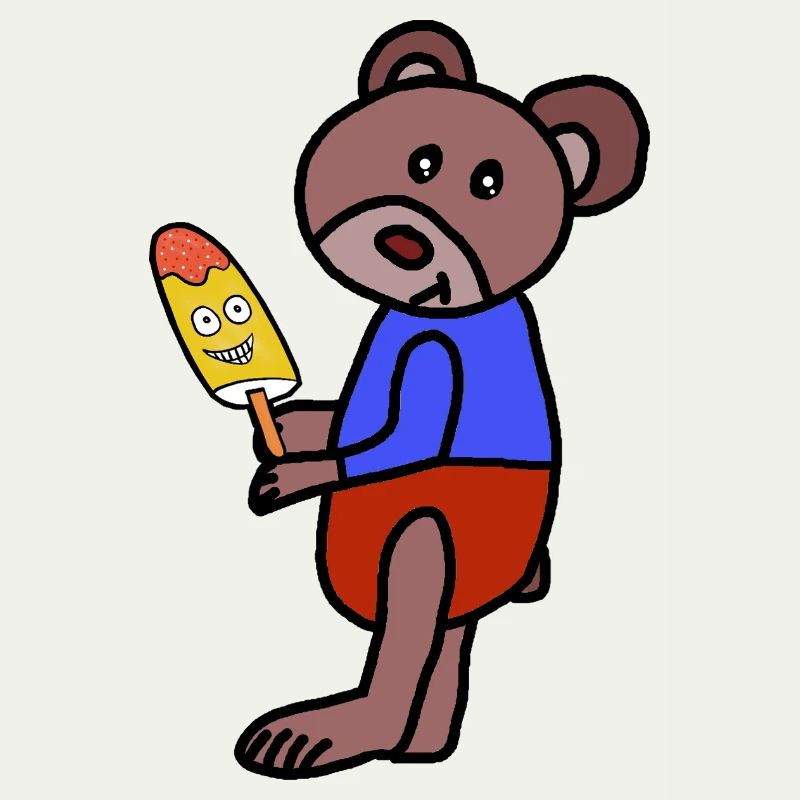 Bär Teddy  Eiskrem  Eis Kind