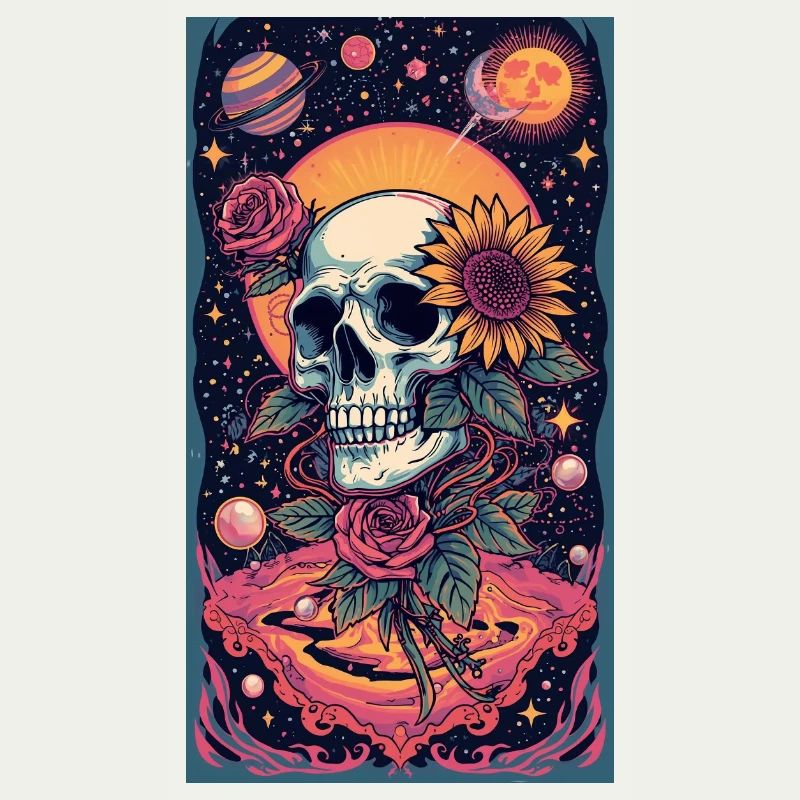Crâne et Fleur de l’Espace