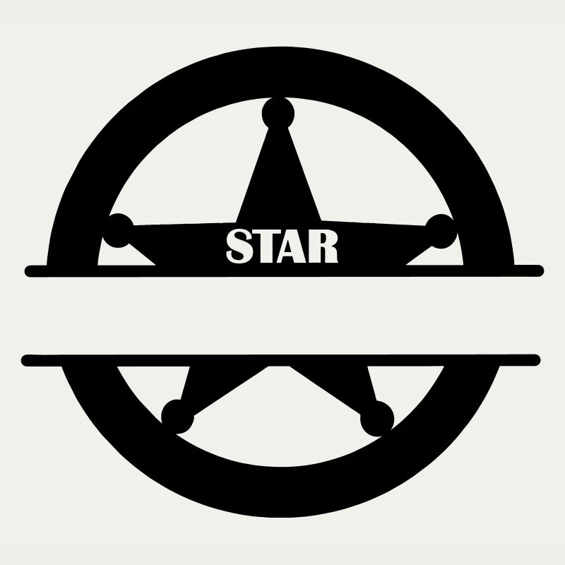 Étoile maréchal dans le monogramme du cercle