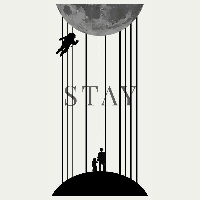 Weltall Interstellar mit Morse Code Stay