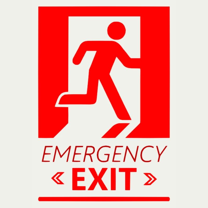 Emergency EXIT Basic Red