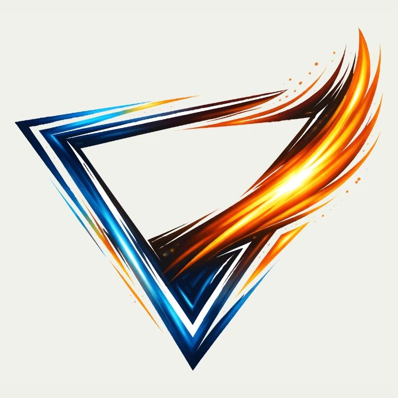 Leotard Design Triangle Blue Orange Dynamic Style