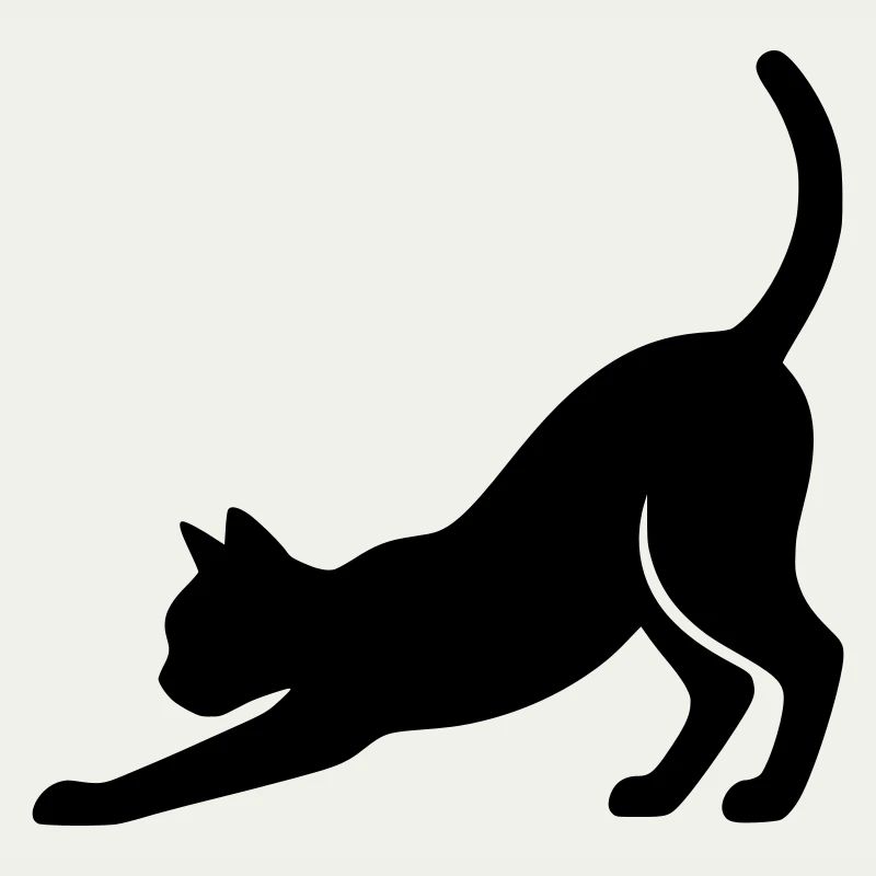 Katze Silhouette Stretch Verspielt Vektor