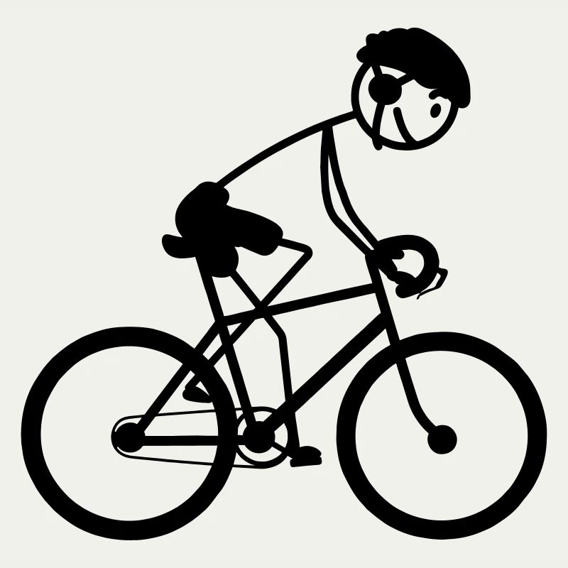 Jung oder Mann auf dem Fahrrad