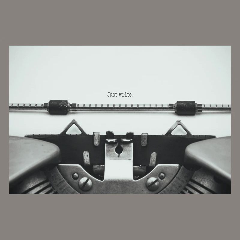 Écrivez simplement un design de machine à écrire vintage