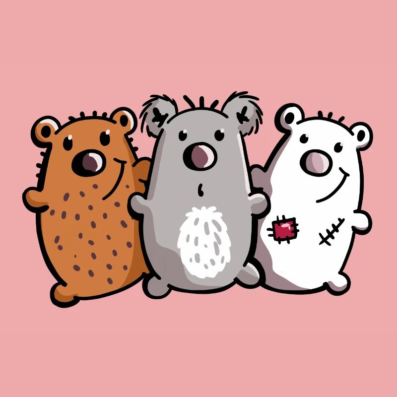 Bären Trio - Bärchen - Koala - Eisbär - Braunbär